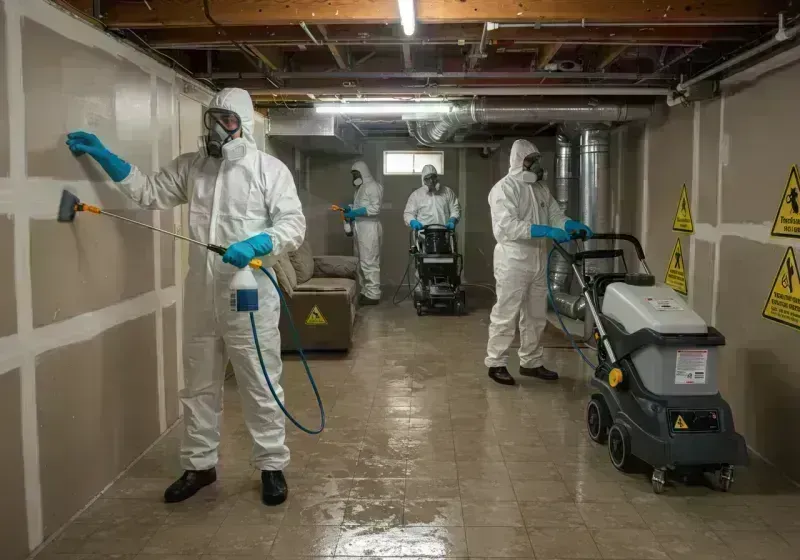 Basement Moisture Removal and Structural Drying process in Dodge County, WI